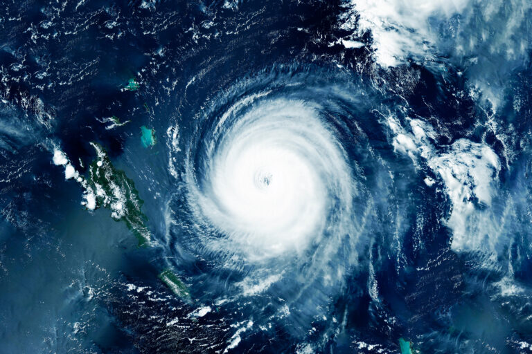 Hurricane seen from space.