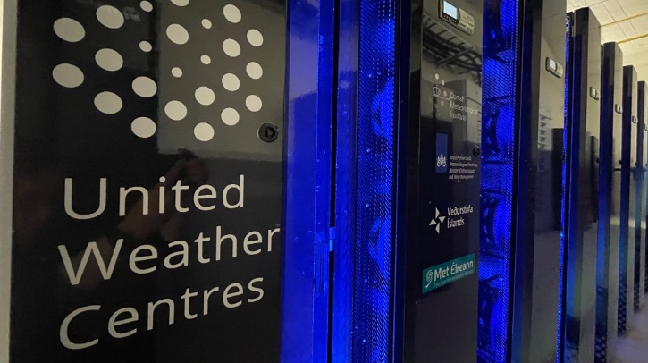 The National Meteorological Institutes of Ireland, Denmark, Iceland and the Netherlands have joined forces to respond to climate change with more timely weather forecasting on a new, now operational, common supercomputer. This solution is expected to help prepare each nation for the impacts of weather patterns, which are expected to become more extreme and more challenging to forecast.