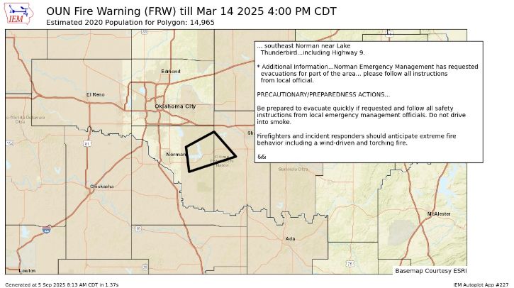 University of Oklahoma to lay groundwork for unified fire warning system in the US.