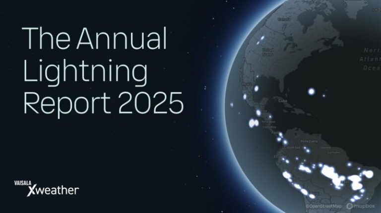 US lightning activity reaches eight-year high in 2025, report finds.