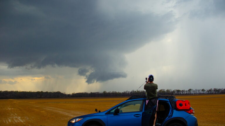 FT Technology wind sensor deployed in storm-chasing research.