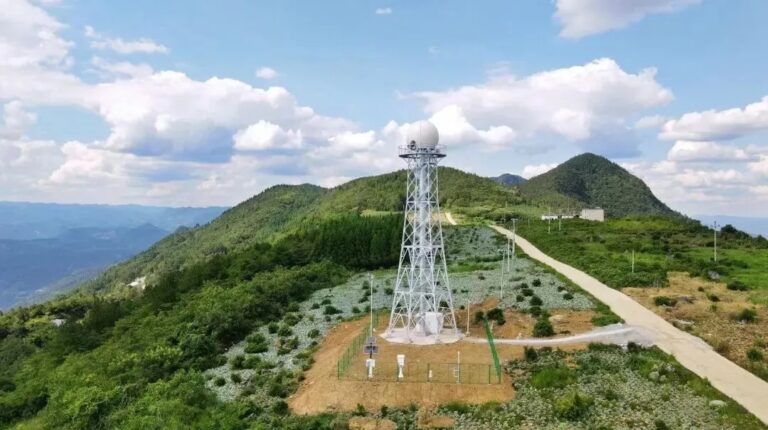 Dongshan Radar Station in Wulong District, Chongqing. (Photo/Chongqing Meteorological Bureau)